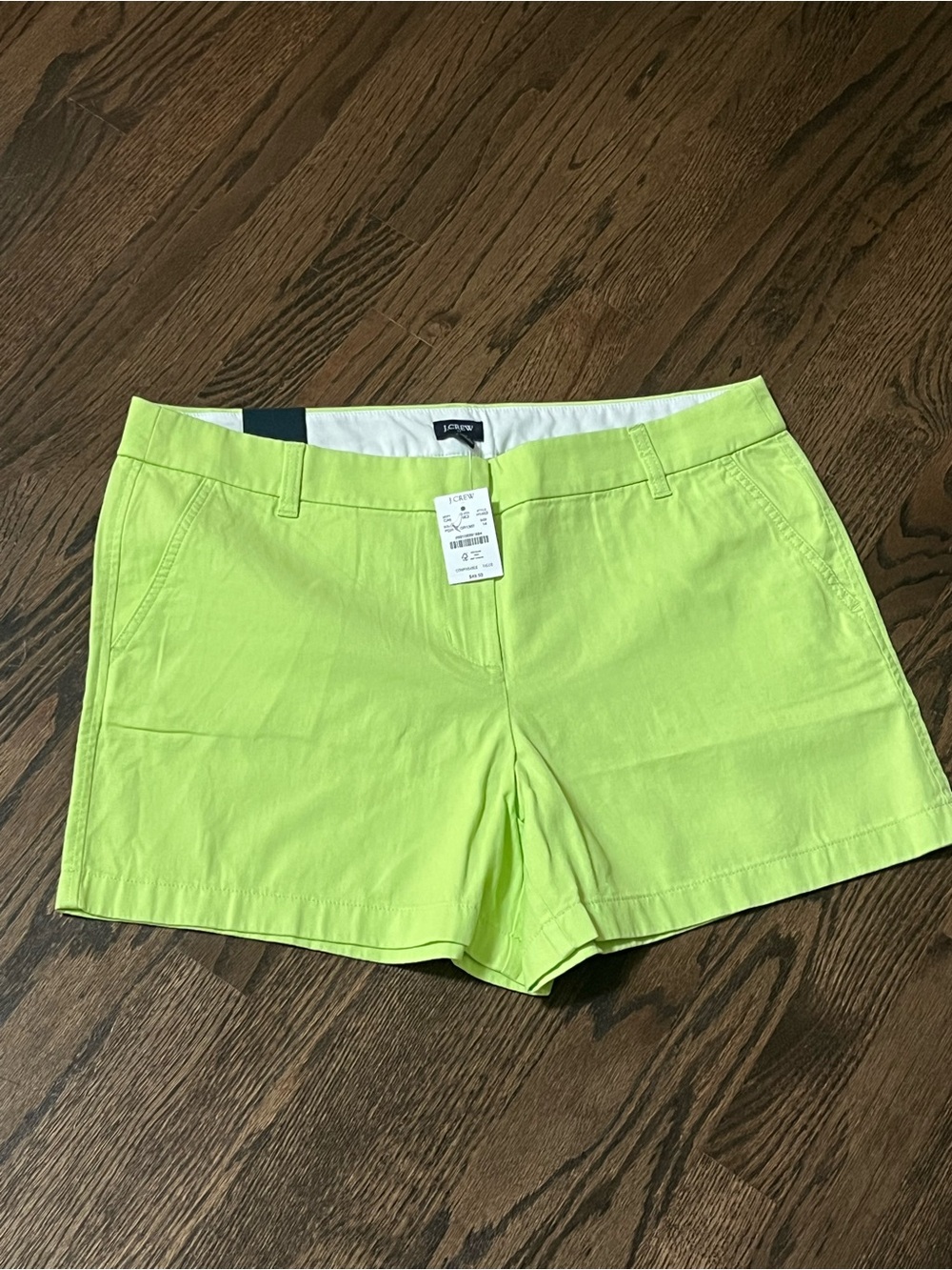 J. Crew Women's Chino Shorts in Lime Green NWT